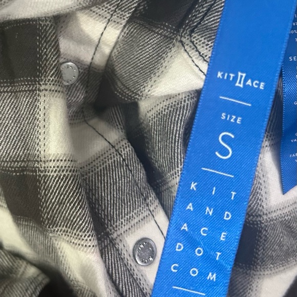 Kit and Ace Tremont Cashmere Blend Shirt Jacket Men’s Small Snap Button Plaid - Picture 8 of 8